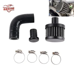 Black Air Intake System CCV Crankcase Ventilation Filter 07.5-18 Aluminum for Dodge Cummins Diesel 6.7L 2500 3500