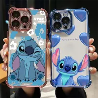 Stitch Cute Plating Anti-Fall Case For Infinix Hot 40i 30i 30 Play Note 50X 50 Pro Plus 40 30 Smart 10 9 TECNO SPARK GO 2025