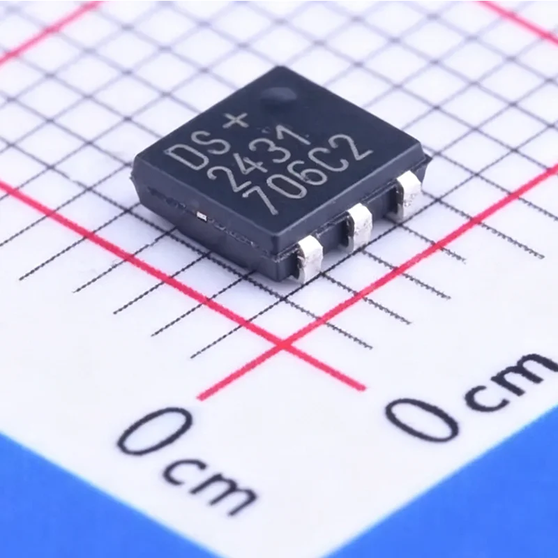 10PCS/LOT DS2431P+T&R marking DS2431 EEPROM Memory IC 1Kbit 1-Wire® 2 µs 6-TSOC 1024-Bit, 1-Wire EEPROM