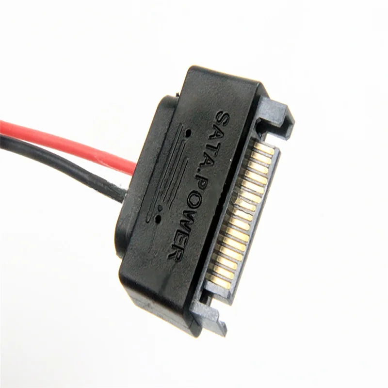 Wytrzymały kabel SATA 15Pin męski na 6Pin SATA, kabel adaptera zasilania SATA 15 Pin na 6 Pin do notebooka, CDROM, kabel adaptera 6Pin, SATA 1