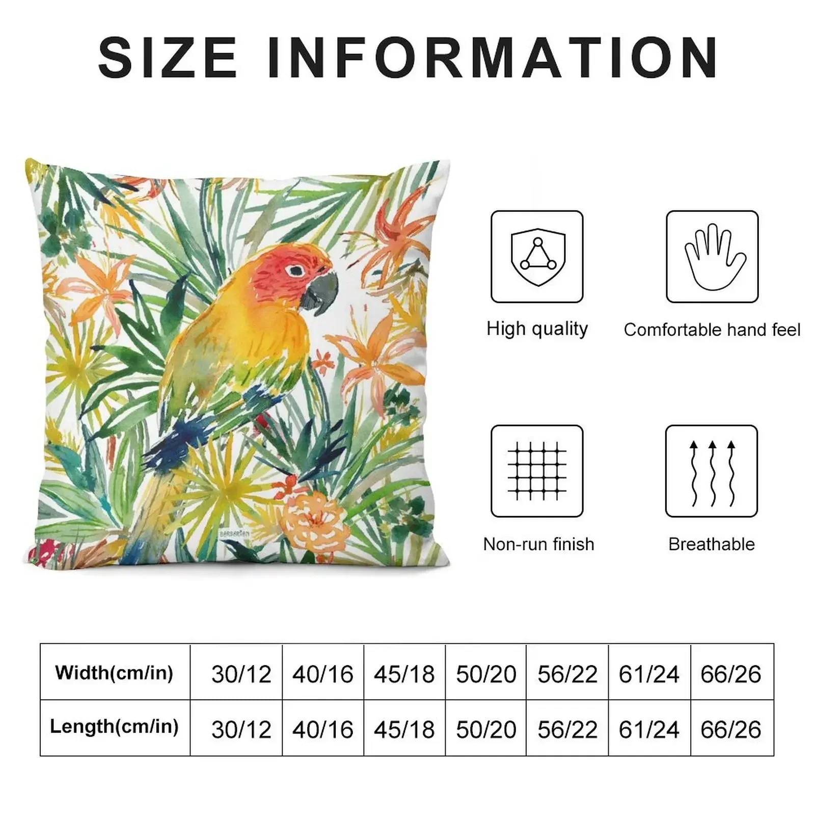 SONIA THE SUN CONURE Throw Pillow Elastic Cover For Sofa luxury decor Pillows Aesthetic pillow