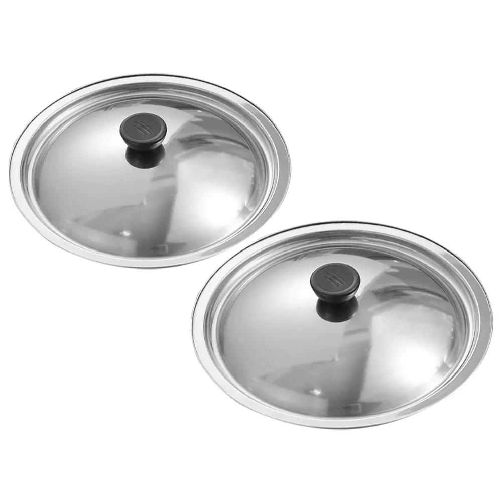 

Kitchen Cookware Container Pot Cover Pans Stainless Steel Lid Only Lids Bakelite Wok Travel