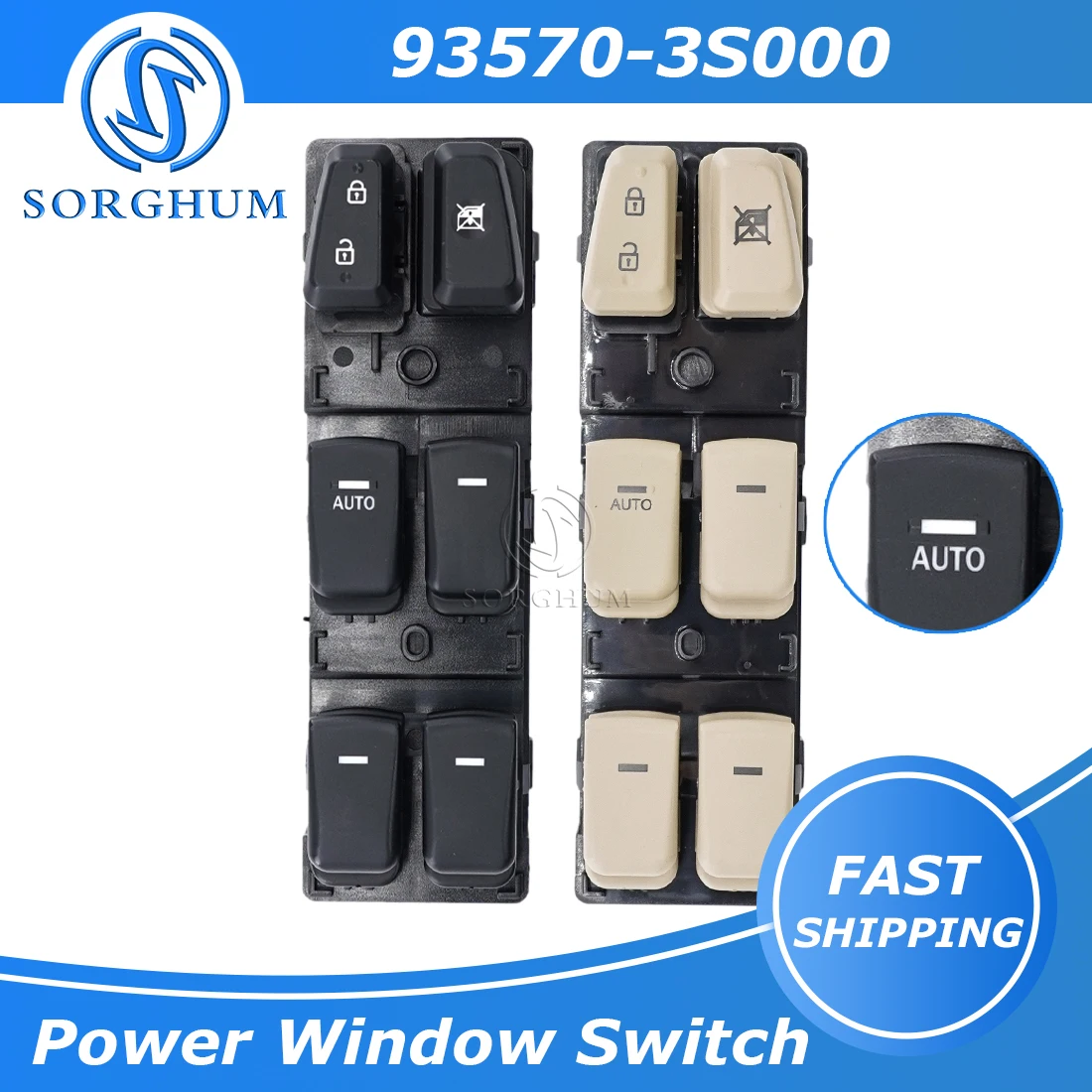 

Sorghum Car Left Driver Side Window Control Switch AUTO Main Control Button 93570-3S000 For Hyundai Sonata 2011 2012 2013 2014