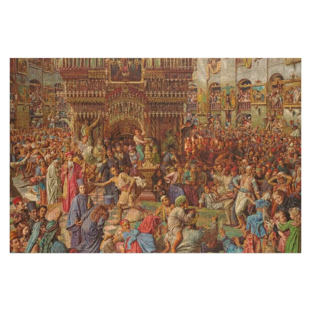 

The Miracle of the Sacred Fire, Church of the Holy Sepulchre William Holman Hunt 1892 Jerusalem Art Jigsaw Puzzle