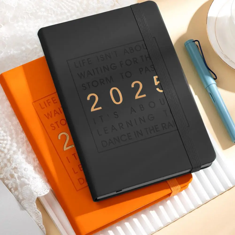 A5 사이즈 2025 플래너, 2025 일정 정리함 2025 플래너, A5 사이즈 원단 커버, 습관 추적기, 감사 노트북, 월별 달력