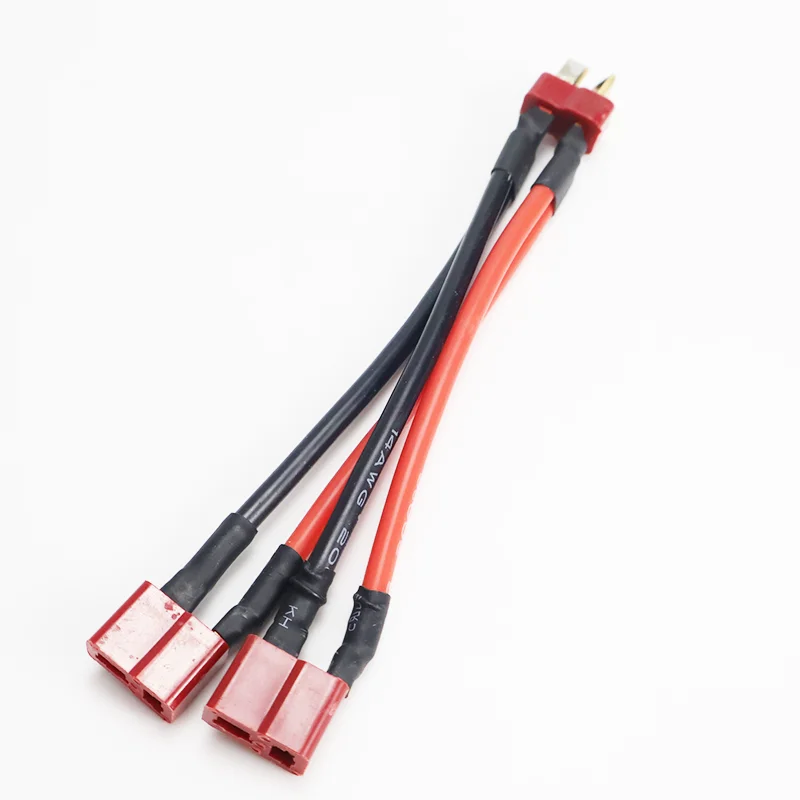 1Pcs T Plug Harness Parallel Battery Connector Cable Dual Extension Y Splitter Silicone Wire for Rc Quadcopte Fixed Wing Model view 3
