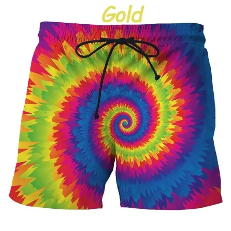 Colorful Shorts Tie-dye Pattern Male Classic Board Short Pants Hot Sale Design Oversize Trunks Casual Fashion Ice Man Shorts