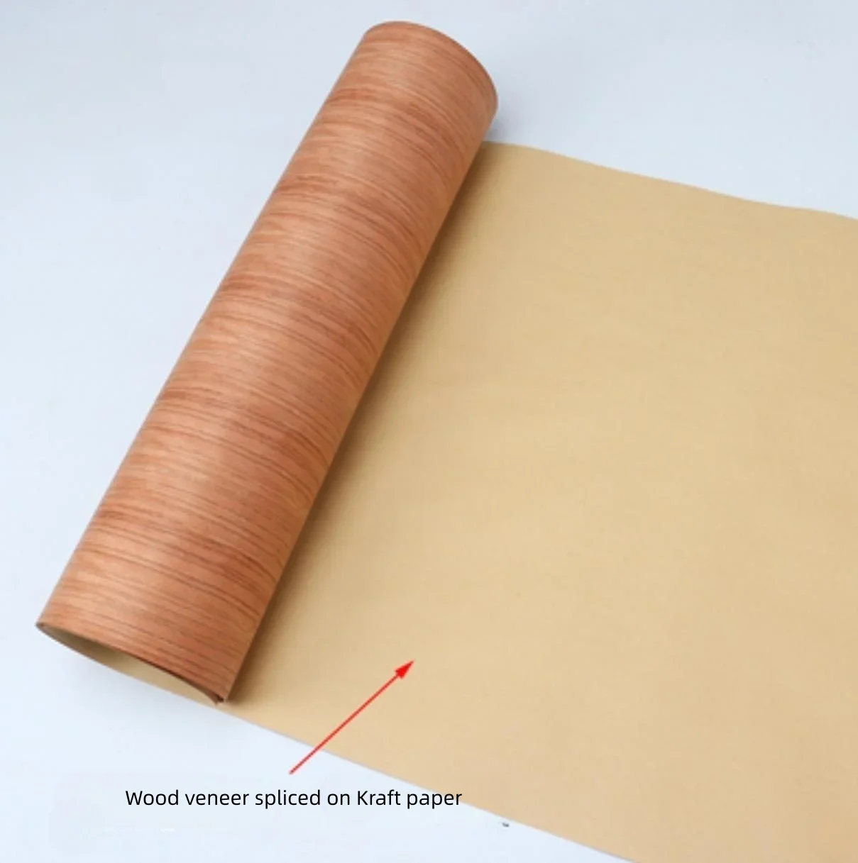 L:2.5meters Width:580mm T:0.25mm Natural Red Rose Wood Veneer High End Fashionable Wood Veneer Kraft Paper on The Back