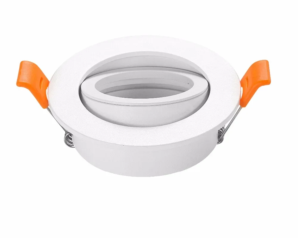 Cadre de Plafonnier LED Réglable, Support de Fixation Rond, 65mm, 2 Pièces