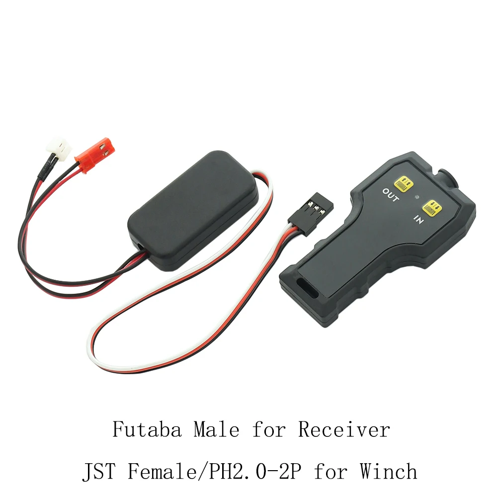 Metal Winch Wireless Remote Controller System for 1/8 1/10 RC Crawler Car YIKONG Axial SCX10 TRX4 TRX6 RGT Redcat GEN8