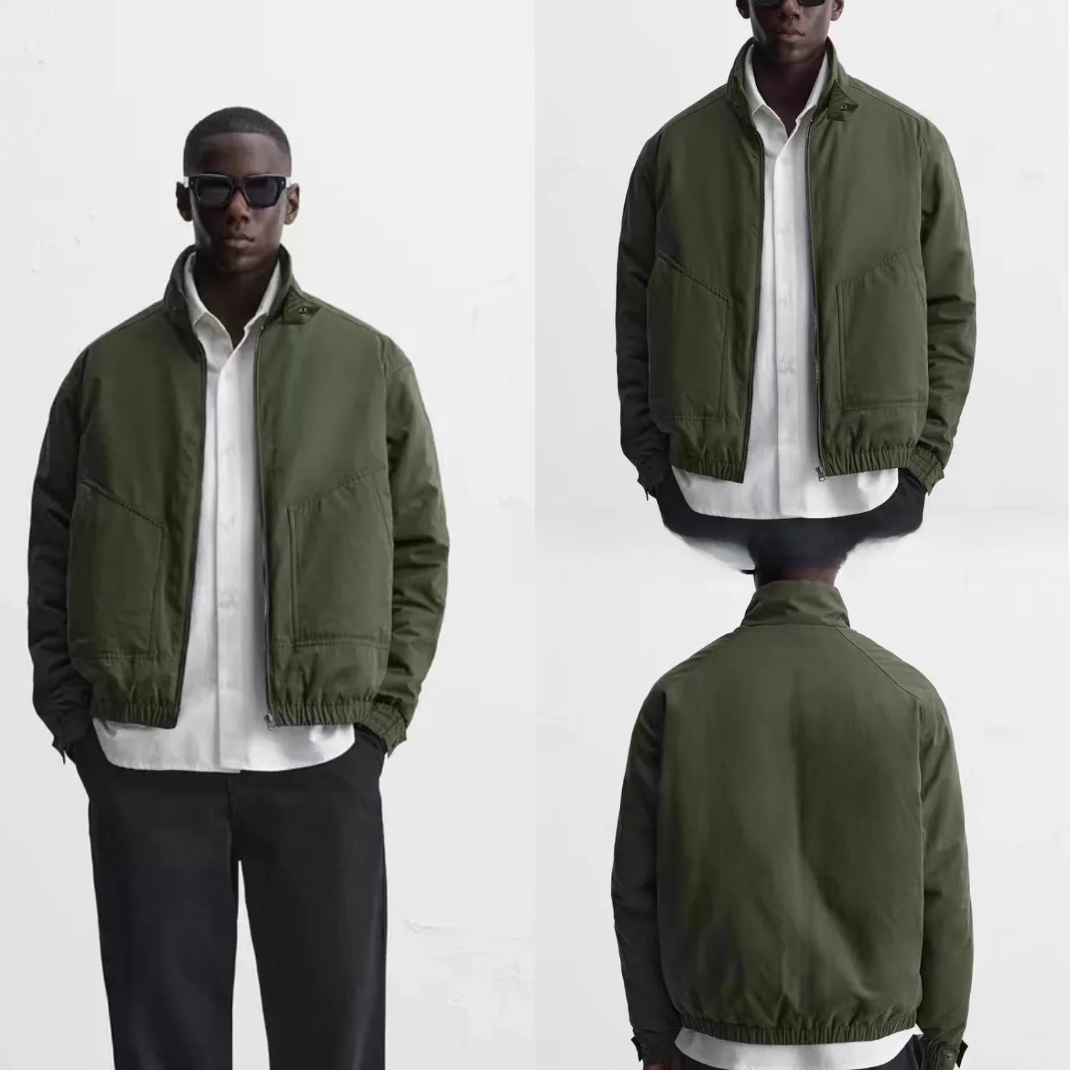 

Мужская куртка из хлопка, новинка осени-зимы 2024, из технологичной ткани, на молнии, удлиненная, приталенная, модная верхняя одежда