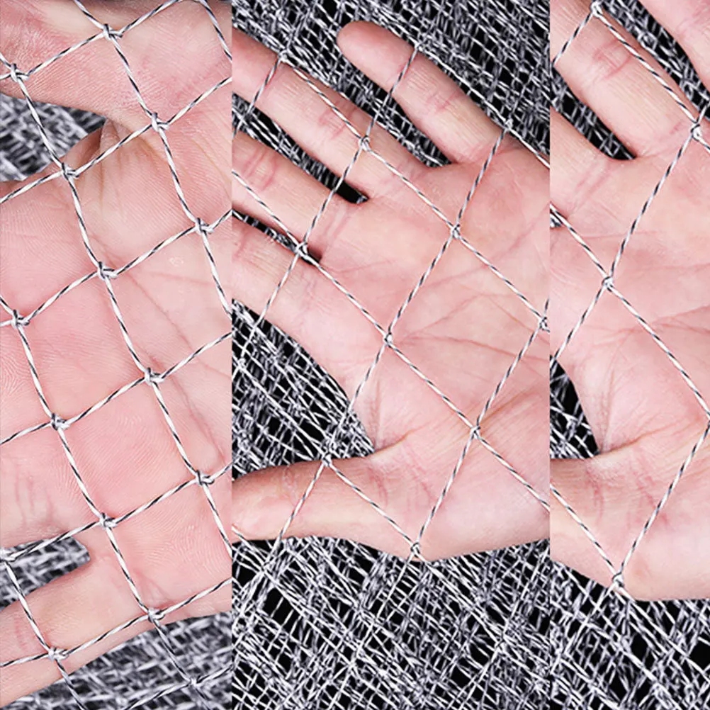 رأس شبكة صيد السمك فضي رمادي 60 قسط قوي شبكة واسعة سميكة الأسماك الروبيان اصطياد حوض السمك أداة تنظيف