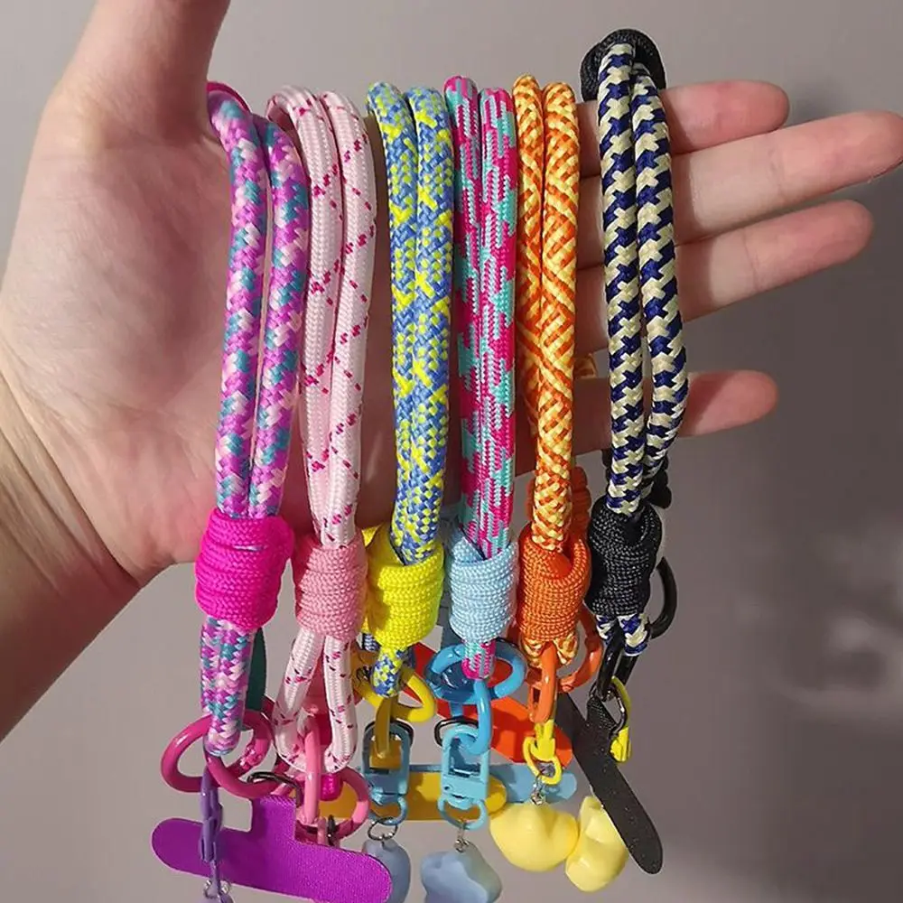 

Durable Adjustable Phone Lanyard 2-in-1 Stylish Woven Thumb Strap Woven Wrist Strap Mobile Accessory for Men and Women