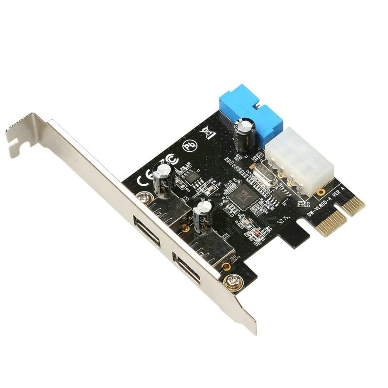 USB3 PCI express adapter PCI e to USB 3.0 20pin converter controller PCIe x1 USB 3 0 2 ports adapter USB3.0 PCI-e expansion card