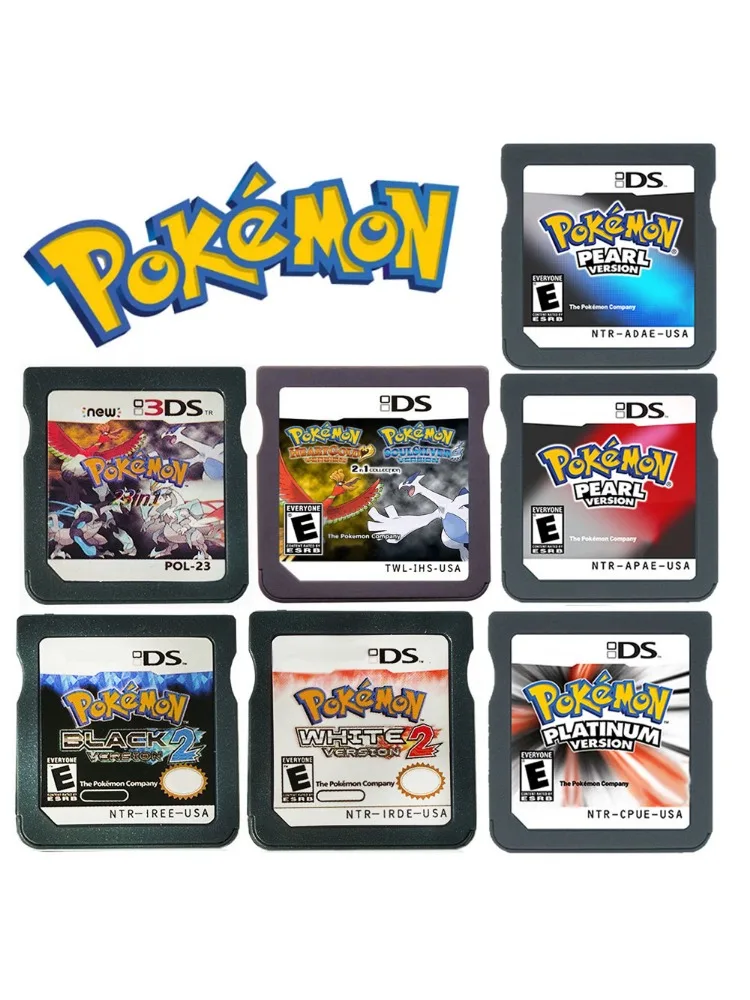 R4 DS Game 23In1 4in1 Pokemon-Serie Speicherkarte für NDS 3DS Videospielkonsole Pokemon HeartGold Platinum SoulSilver US-Version