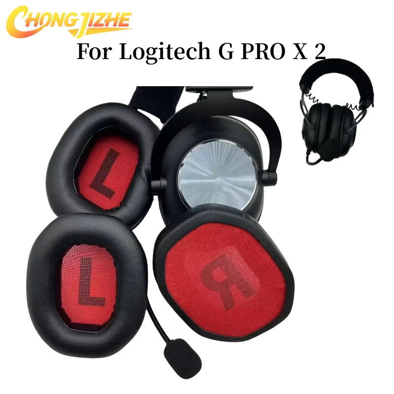 

CHONGJIZHE Leather Headphone Foam For Logitech G PRO X 2 Headset Ear pads Cushion Replacement Covers Accoriess