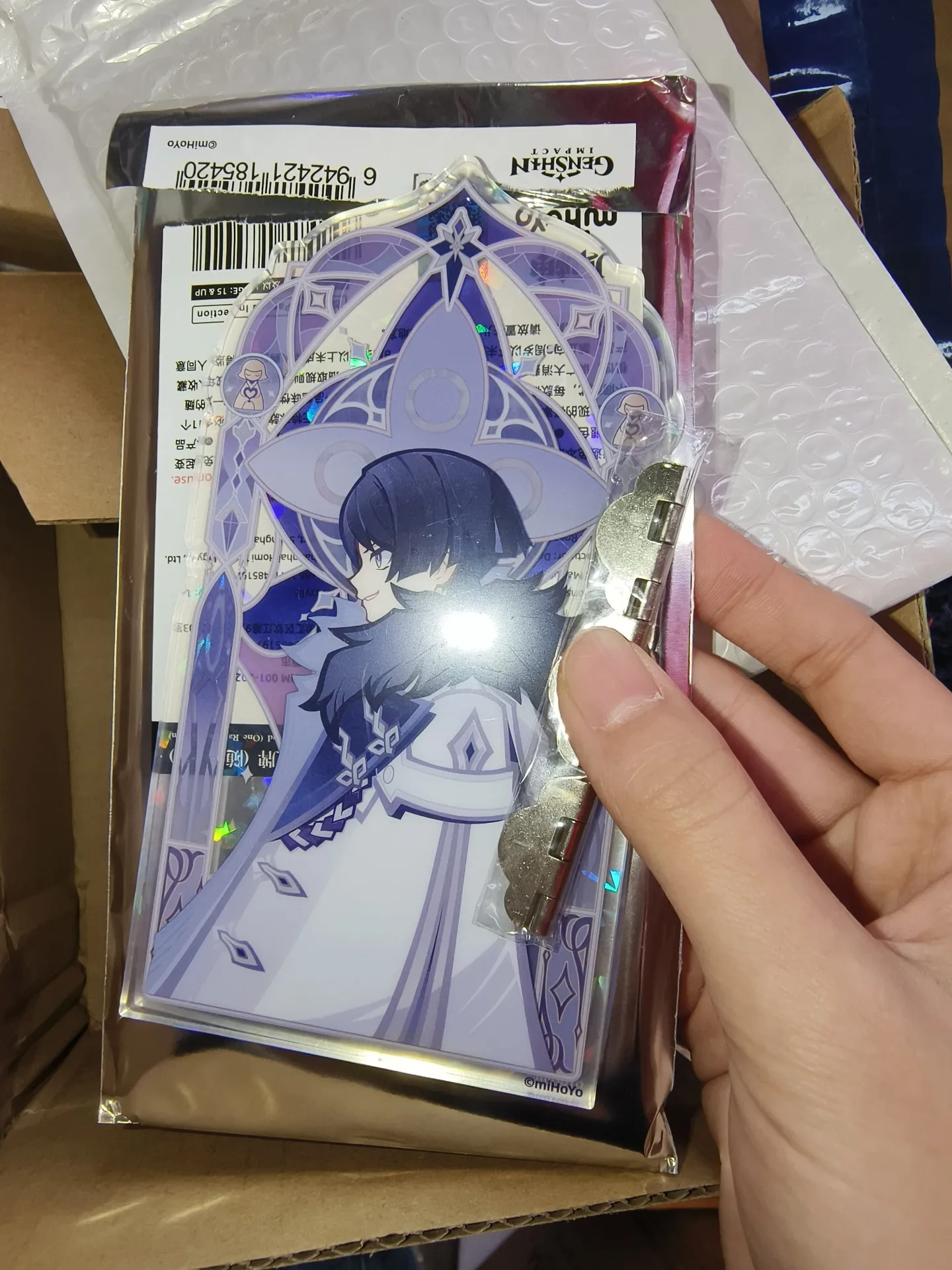 

Новое поступление 2024 года, на складе, подставка Genshin Impact Fatui Wanderer, официальная серия Frost Flame, комбинированный светорасширяющийся акрил ​