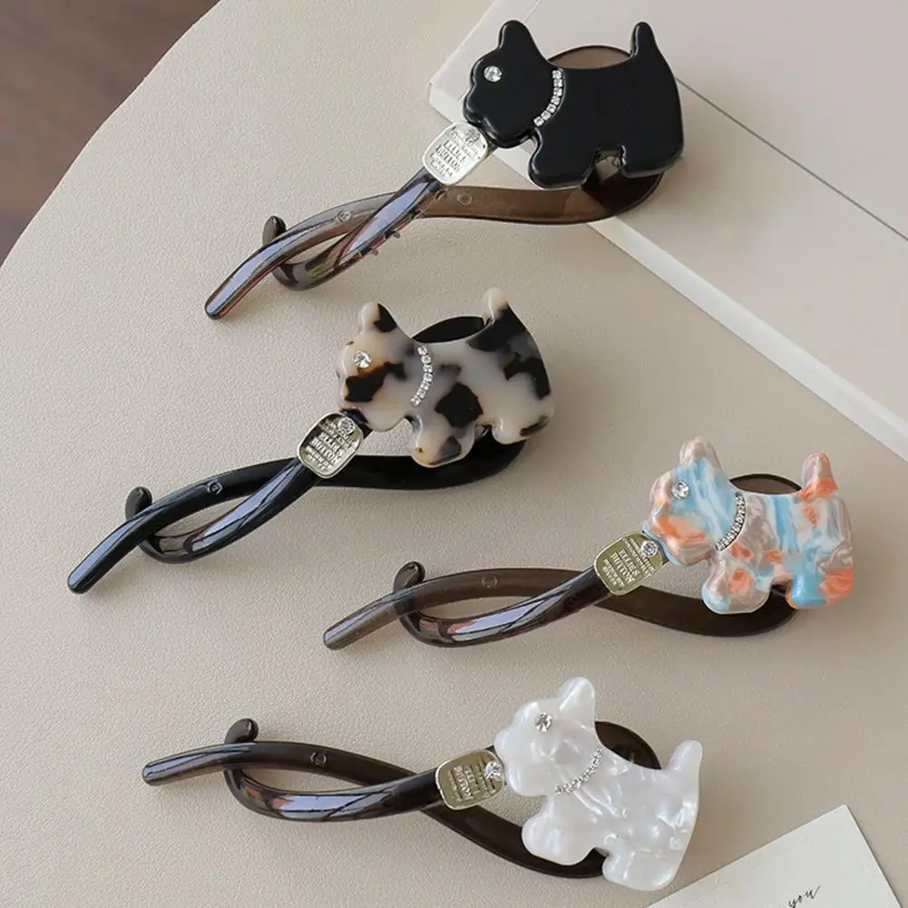 

Заколка для волос для собак Заколка для волос из искусственного жемчуга Заколка для волос в форме щенка Коготь для волос Акриловый инструмент для укладки на затылке Элегантный набор аксессуаров для волос