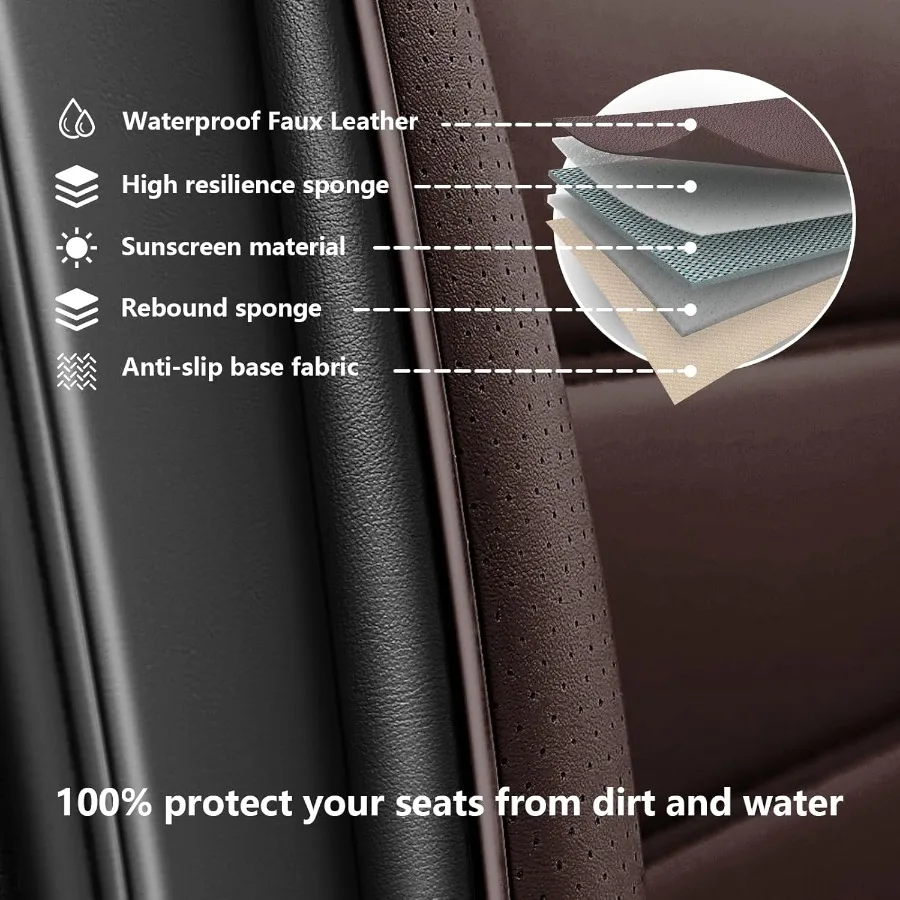 المجموعة الأمامية أغطية مقاعد السيارة لبونتياك GTO 20042006 مقاوم للماء مقاومة للبقع قسط حماة مقاعد جلد نابا مع التخزين