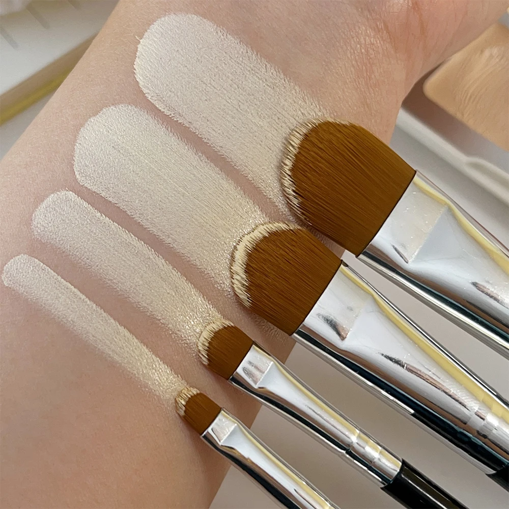 12pcs Set XS/S/M/L Professional Concealer Eye Shadow Brush Soft Fibers Brushes Ultra-thin Liquid Foundation Cream Makeup Tools