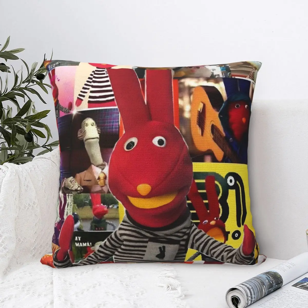 31 Minutos Red Rabbit Pillowcase Cushion Cover Decorative Juan Carlos Bodoque Throw Pillow Case Cover Home Dropshipping 45X45cm
