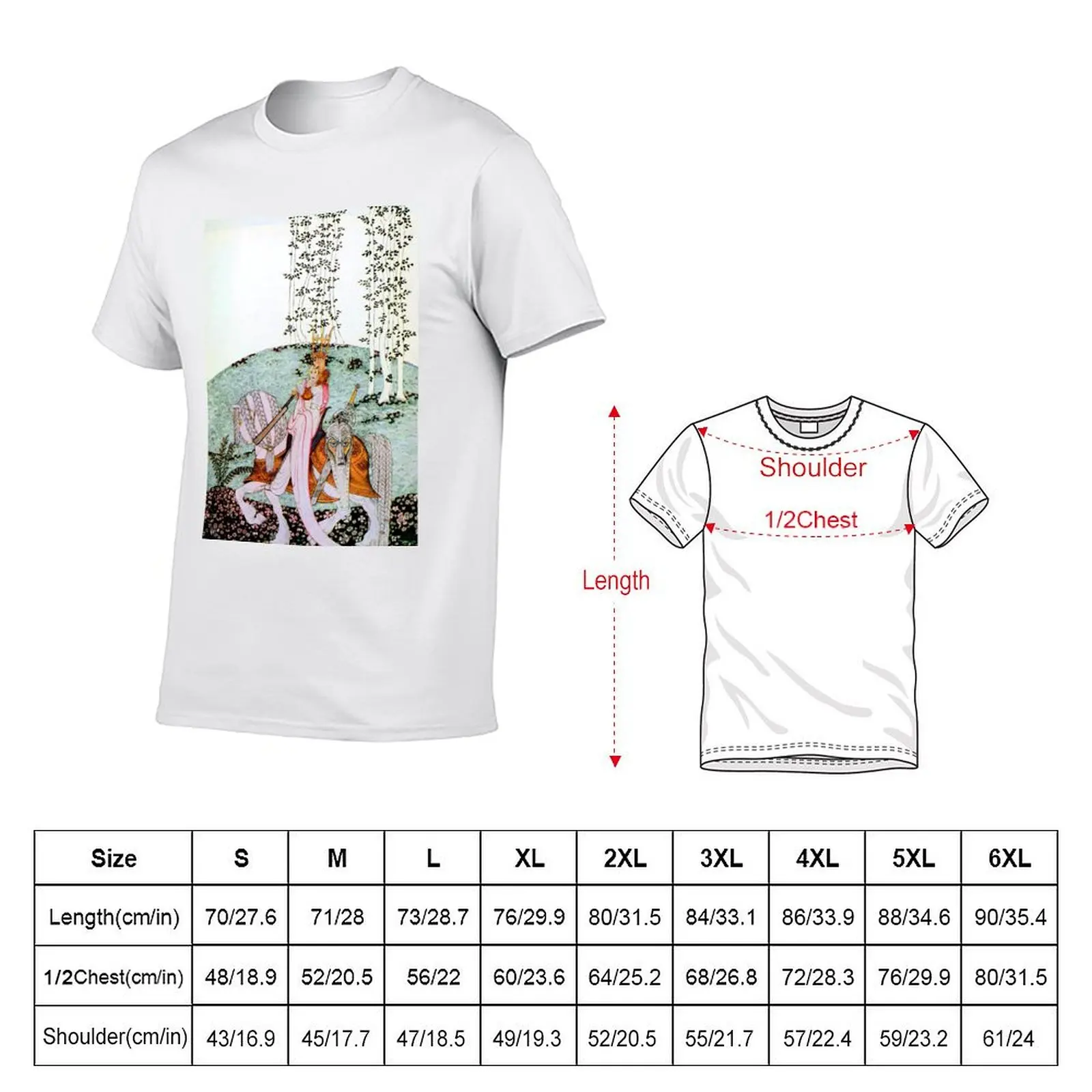 Kay Nielsen East of the sun and west of the moon pl 10 T-Shirt summer clothes anime t shirts men t shirts