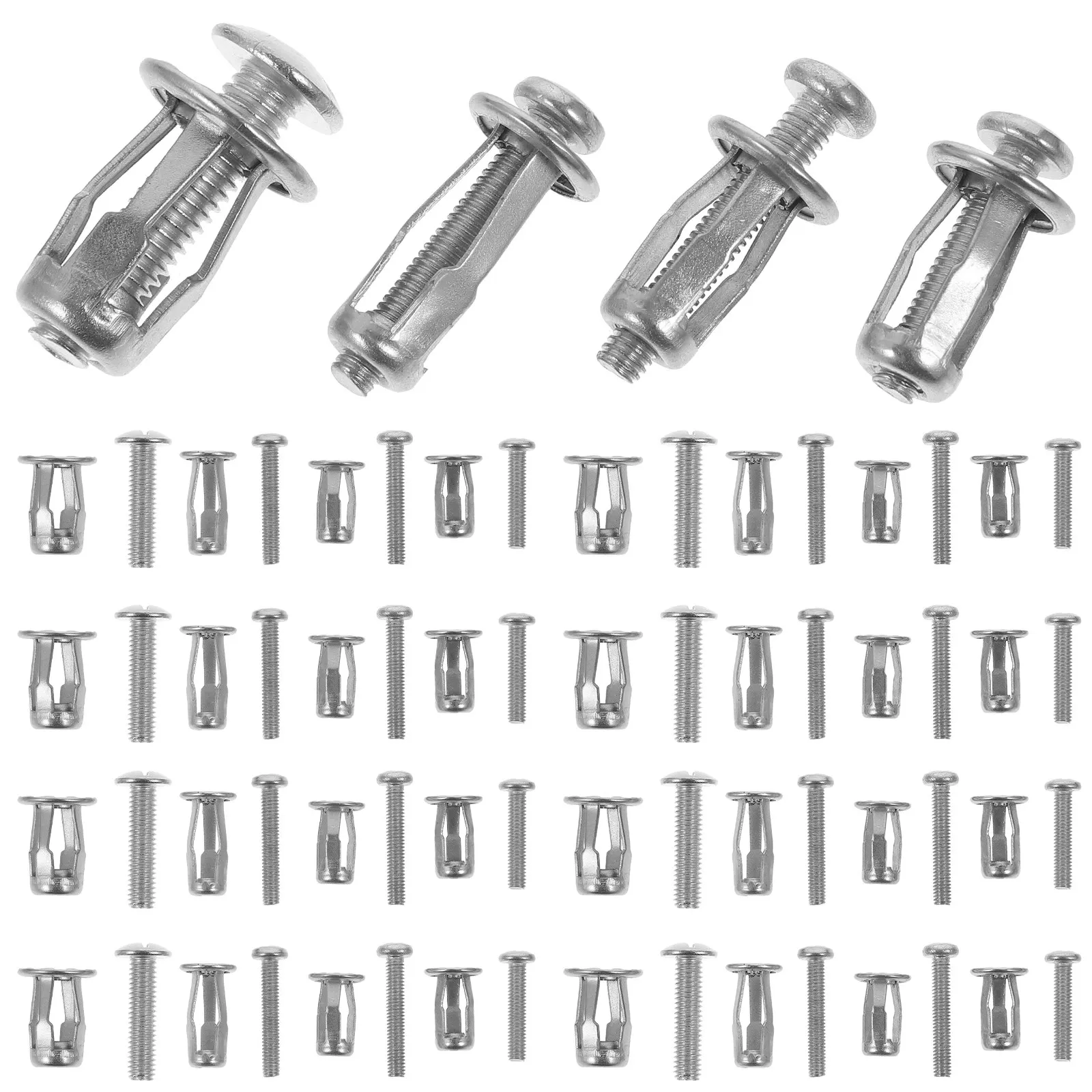 

Набор крепежных элементов для номерных знаков: винты, гайки-фиксаторы, гайки-лепестки, распорные гайки, винты из углеродистой стали, анкеры для полых дверей.