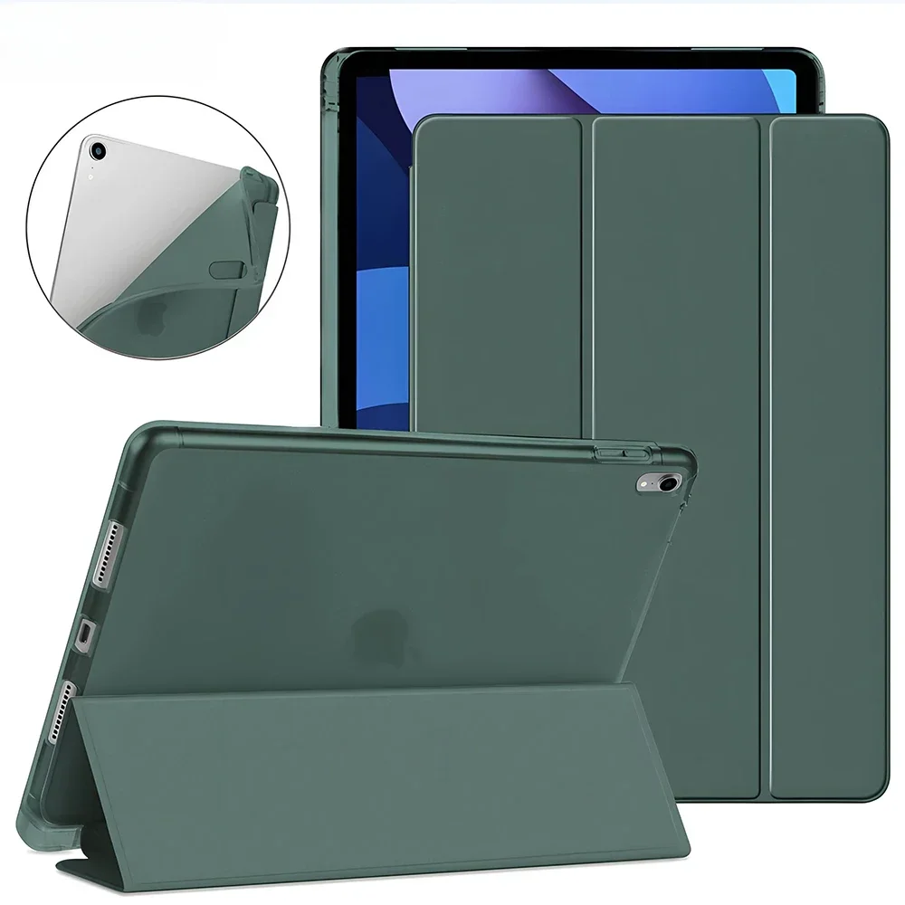 

For iPad 10.2 7th 8th 9th Generation Smart Case Fundas Magnetic TPU Stand Cover for iPad 10th Gen 10.9'' 2022 iPad Air 4 5 10.9