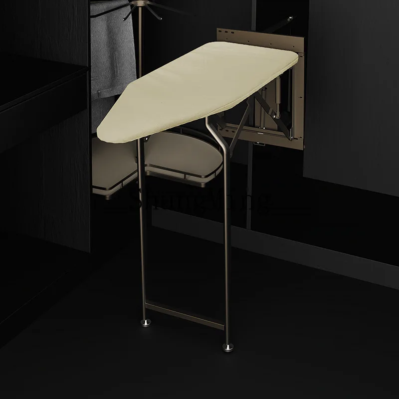 

CL household multi-functional ironing board resistant ironing clothes Vertical foldable thickened ironing table hanger wardrobe