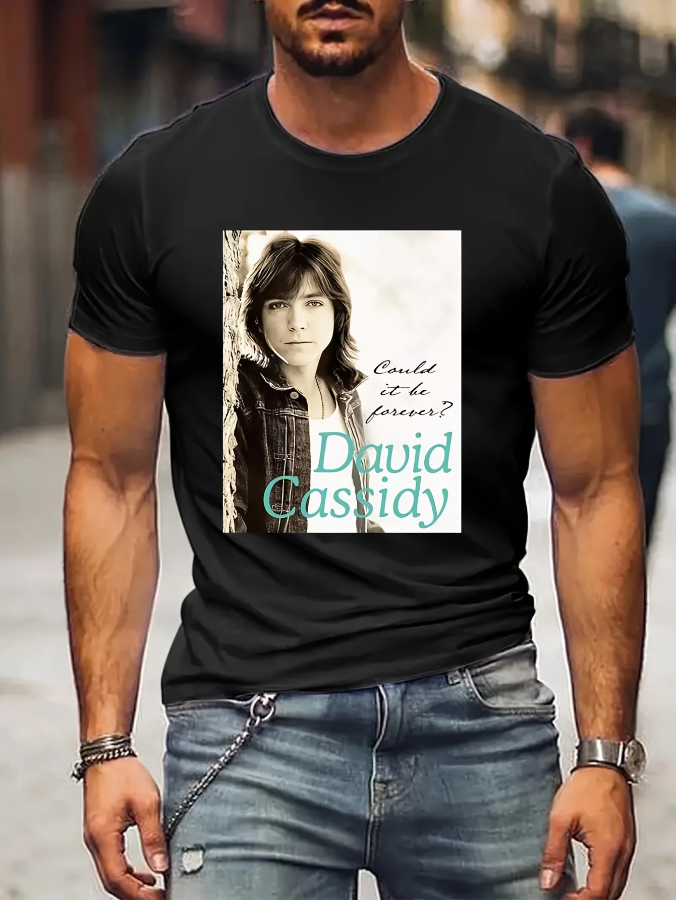 David Cassidy  Could It Be Forever Men's Clothing Brands Anime Men T shirt Printed T-Shirt B5020008