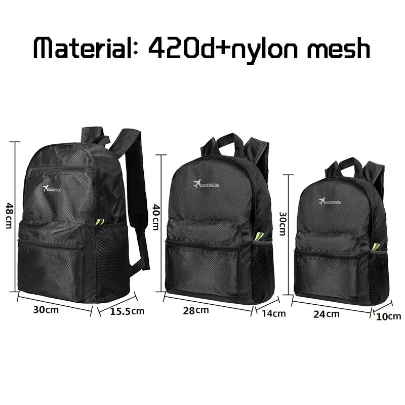 

25L Lightweight Folding Backpack Men Ultralight Waterproof Backpack Women's Travel Camping Hiking Sports Backpack