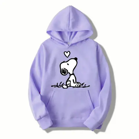 Amerikanska tecknade serier Snoopy Hoodie Dam Herr Pullover Toppar Vår Höst Herr 2024 Nya Casual Par Sweatshirt Kläder 12 best sales Snoopy Zara - №1