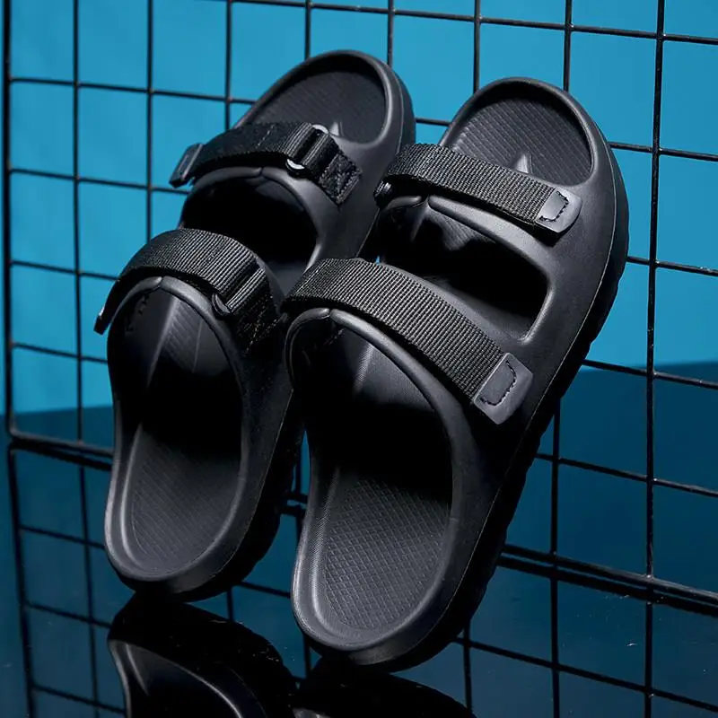 

Unisex Adjustable Thick Bottom Slippers Anti-Slip Breathable Summer Outdoor Wearable Home Slippers Anti-Odor Large Size
