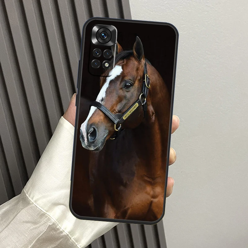 Animal Steed Horse Case For Xiaomi Redmi Note 10 Pro Note 11 8 9 12 Pro 11S 10S 8T Redmi 10C 12C 9C 9T Cover