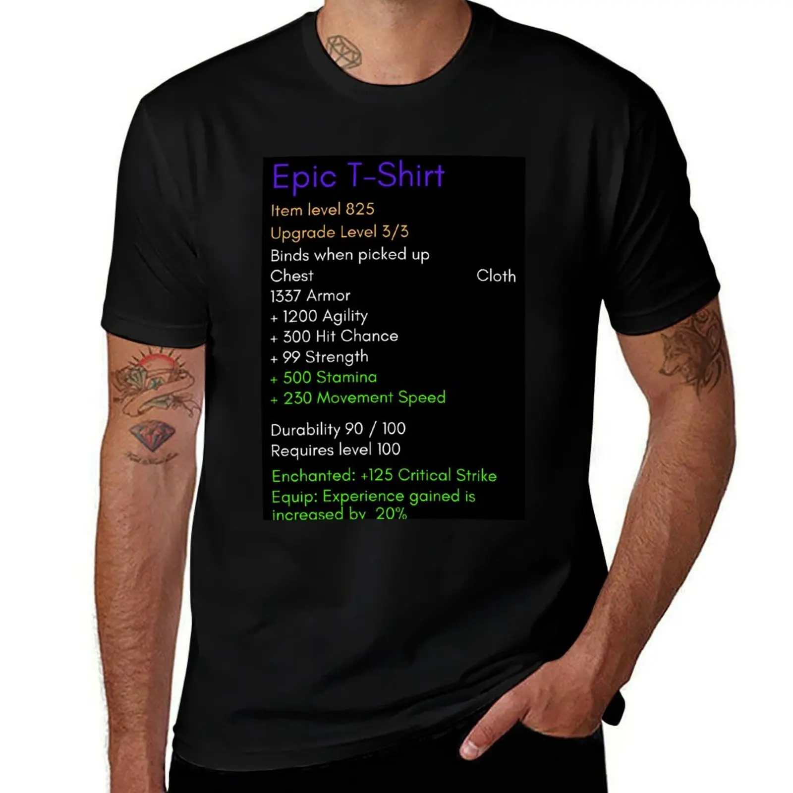 Epic T-Shirt World of Warcraft T-Shirt vintage clothes plain tshirts for men