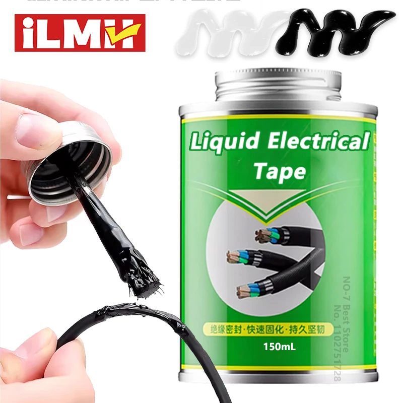 

Жидкая изолента с крышкой-щеткой-аппликатором, быстросохнущая, водонепроницаемая, термостойкая, для электрооборудования