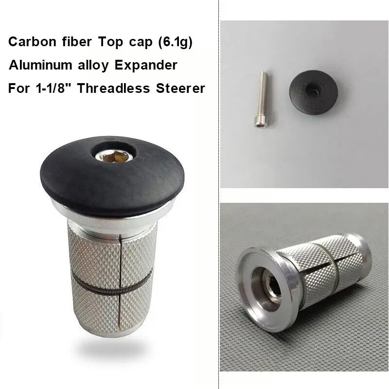 Toseek Bicycle Headset Expander Top Cap Carbon Fiber Stem Top Cap Aluminum Alloy Headset Expander Cover Bike Accessories