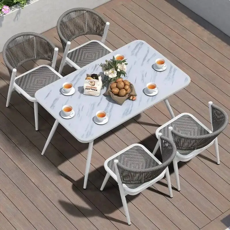 Natural Furniture Retro Sets Outdoor Balcony Garden Nordic Moving Garden Furniture Sets Italian Design Meble Ogrodowe Decoration
