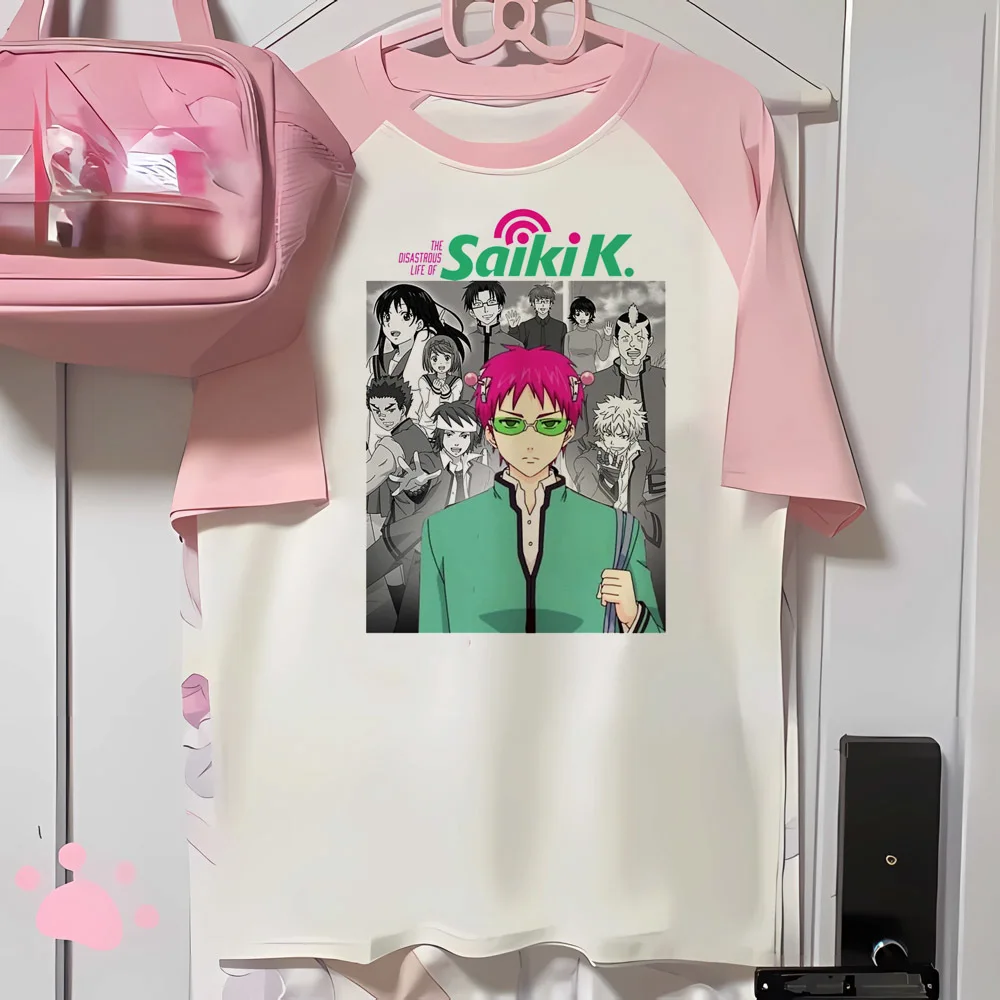 Saiki k shirt women party baddie y2k t-shirt party korean fashion vintage streetwear scene