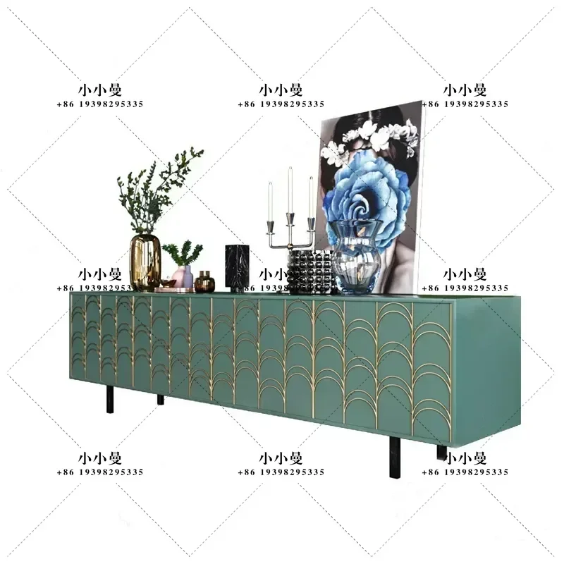 Italian Minimalist TV Cabinet Modern Audio Visual Console Living Room Storage Locker Decorative Floor Stand Media Unit