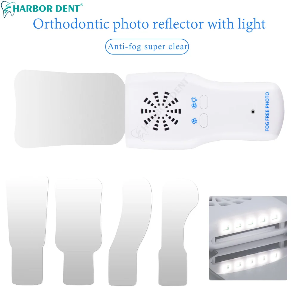 

Dental Defogging Oral Photography Mirrors Occlusal Orthodontic Reflector Glass Defog Machine With 5LDE Light Dentistry Tool