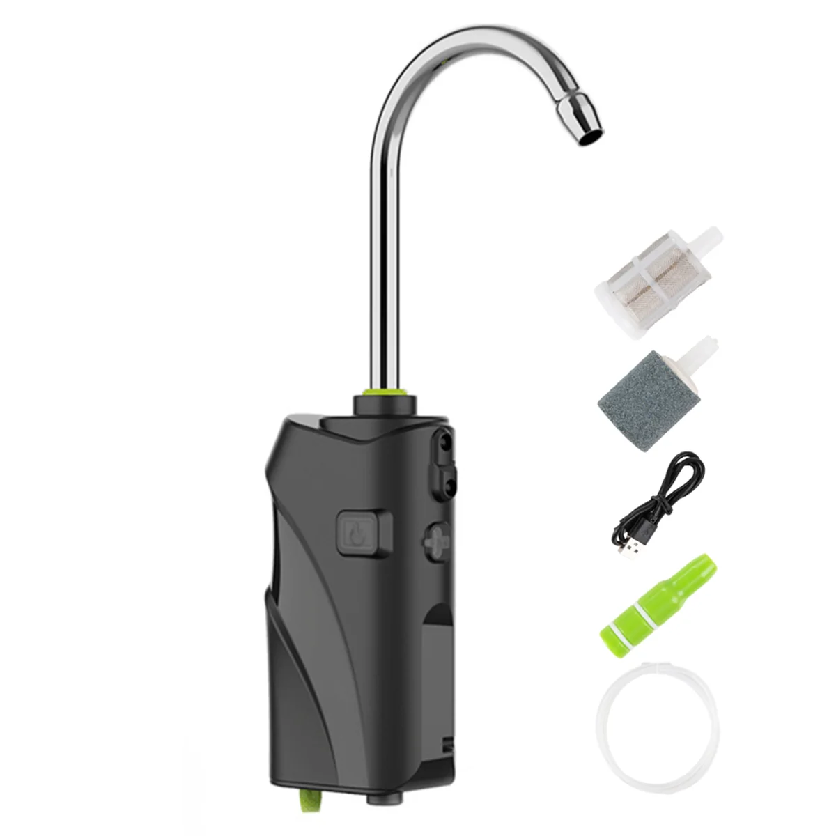 

3 in 1 Outdoor Fishing Oxygenation Air Pump USB Intelligent Sensor Water Oxygen Pump Portable Smart LED Light-Black