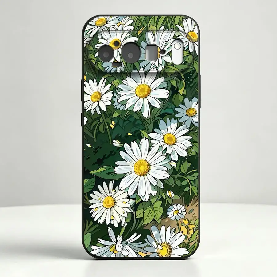 Case for Google Pixel 10A 7a 9a 8a 6 7 8 Pro 10 9 Pro XL 6a Funda Phone Cover Mint Green Daisy Flower view 3