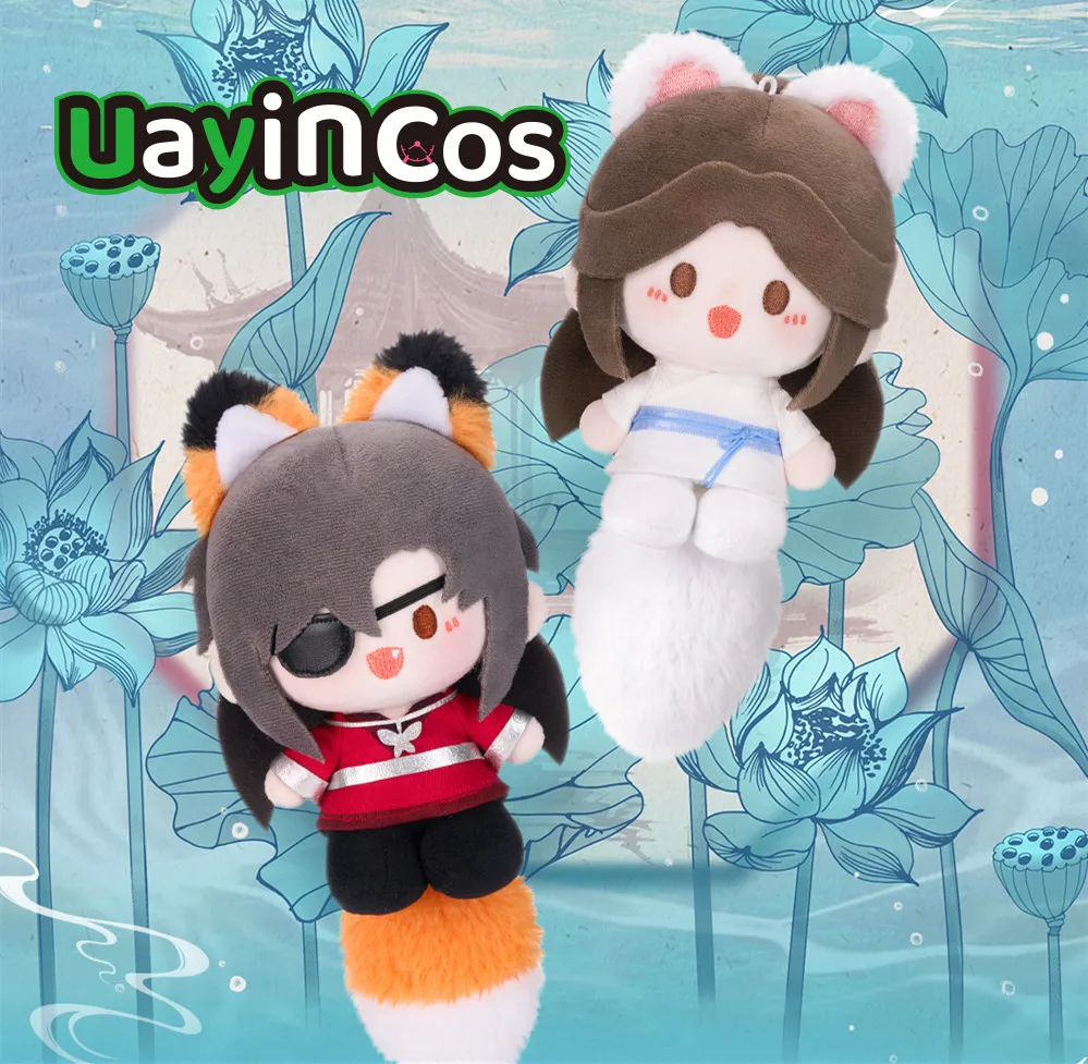 

12cm Official Tian Guan Ci Fu Hua Cheng Xie Lian Stuffed Plushies Plush Doll Clothes Qing Lian Lian Lia Keychain Bag Anime Toy K