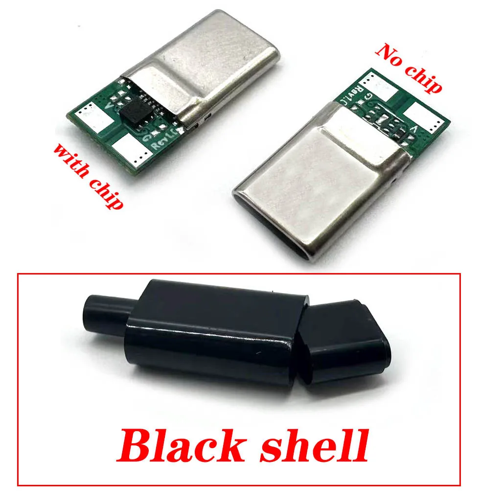 

10sets TYPE-C Male Plug PD 240W 5A Fast Charging 16P Connector With PCB welding Data line interface DIY data cable accessories