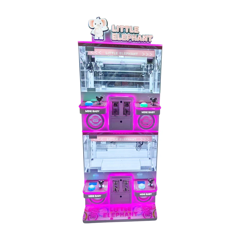 Amusement Game Room Coin Operated Arcade Toy 2 Player Claw Crane Machine Toy Catcher Mini Prize Vending Machine
