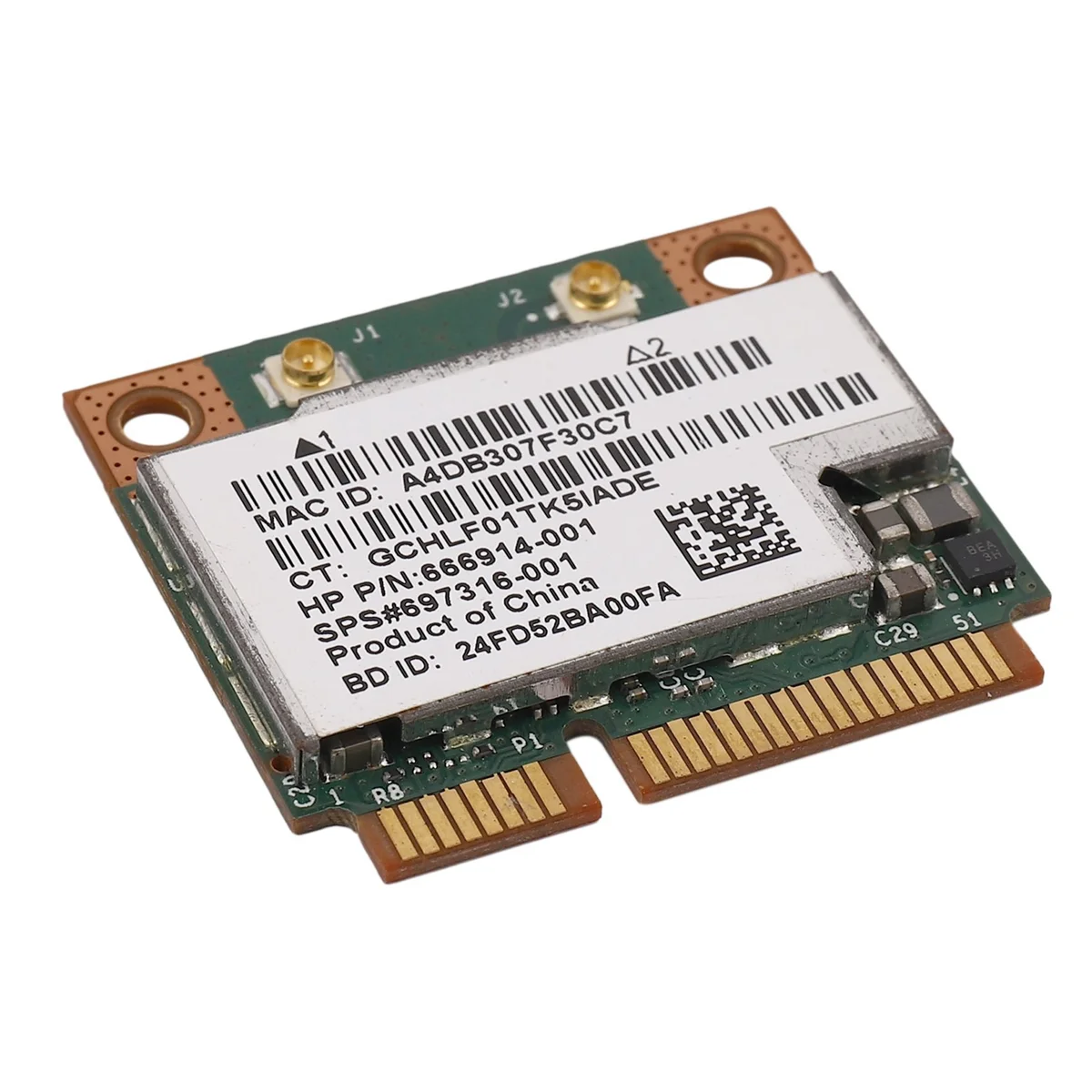 5 шт., Двухдиапазонная Беспроводная мини-карта Pci-E 2,4 M 802.11A/B/G/N, Wi-Fi, Bluetooth 300, для Hp Bcm943228Hmb Sps