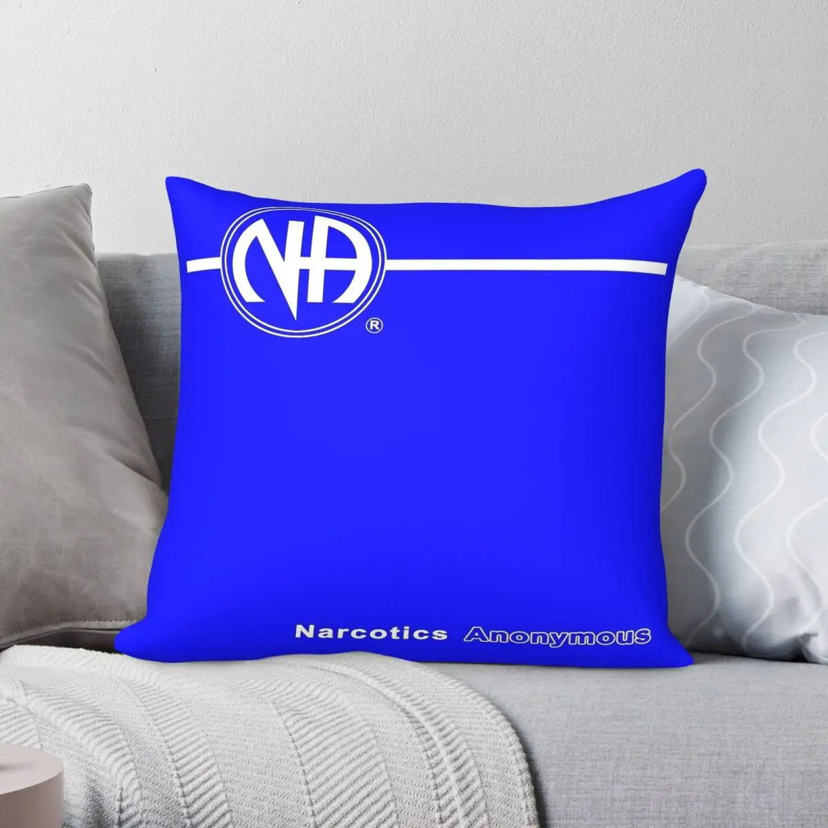 Narcotics Anonymous Square Pillowcase Polyester Linen Velvet Creative Pillow Case Sofa Seater Cushion Cover Wholesale 45x45