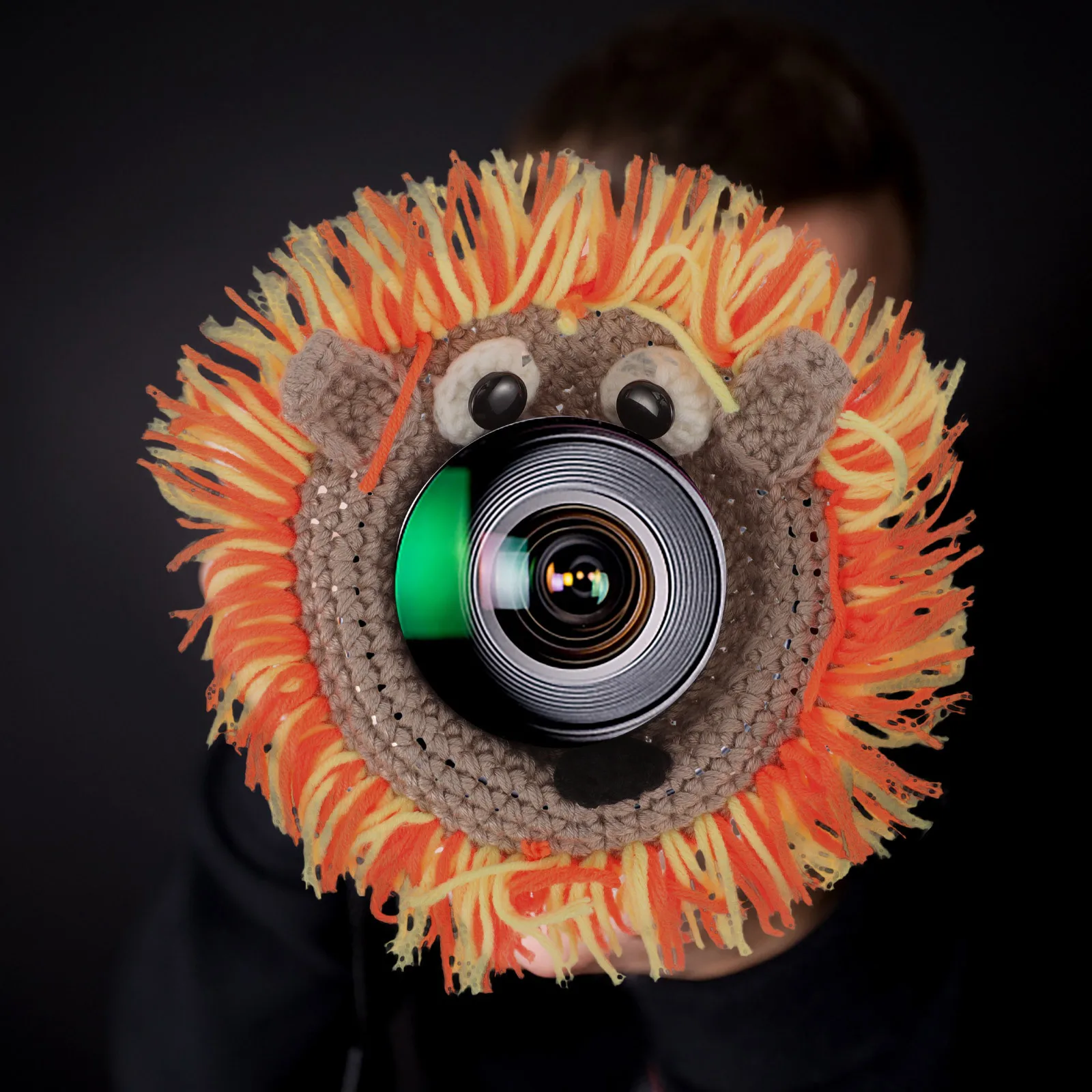 

Shutter Hugger Knitted Cute Animal One Size Fits All Camera Lens Photography Prop Lens Decoration Accessory Shutter Hugger