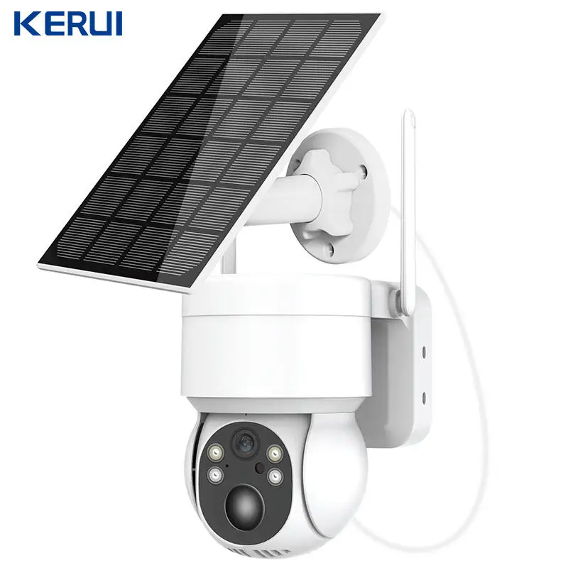 

KERUI 4MP CCTV Video Surveillance Outdoor Solar Camera Waterproof IP68 Wireless WiFi 8W IP Camera Solar Panel PTZ Camera